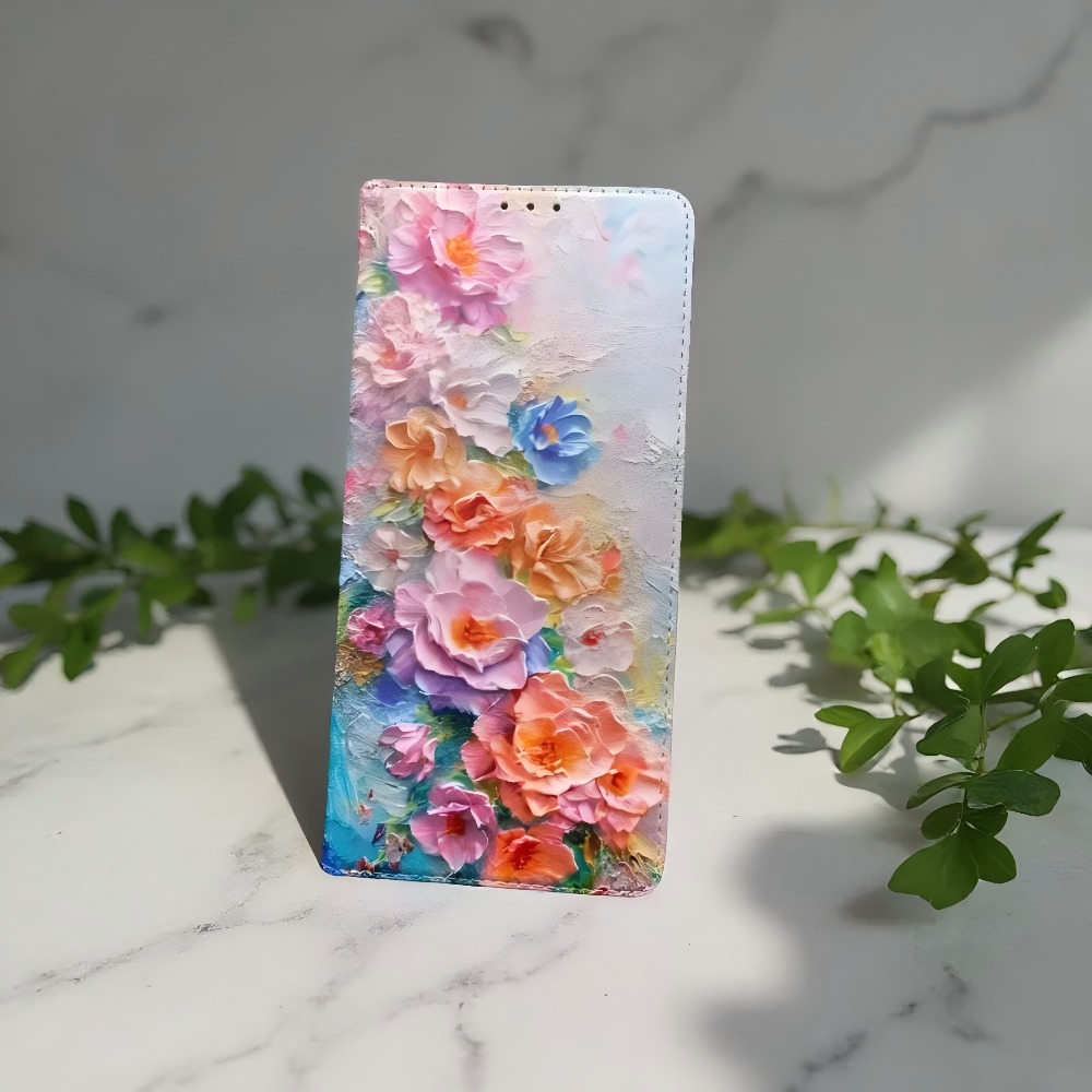 Phone Cases For Samsung Galaxy - Étui portefeuille en cuir magnétique peint