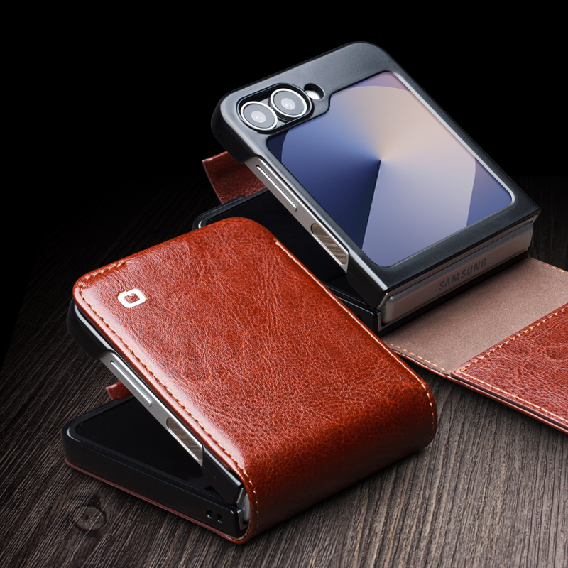 QIALINO-Étui en cuir véritable - Phone Cases For Samsung Galaxy avis et prix